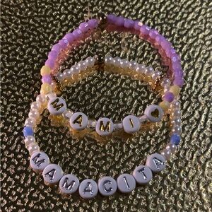 Gold tone bead Bracelet Mami Mamacita